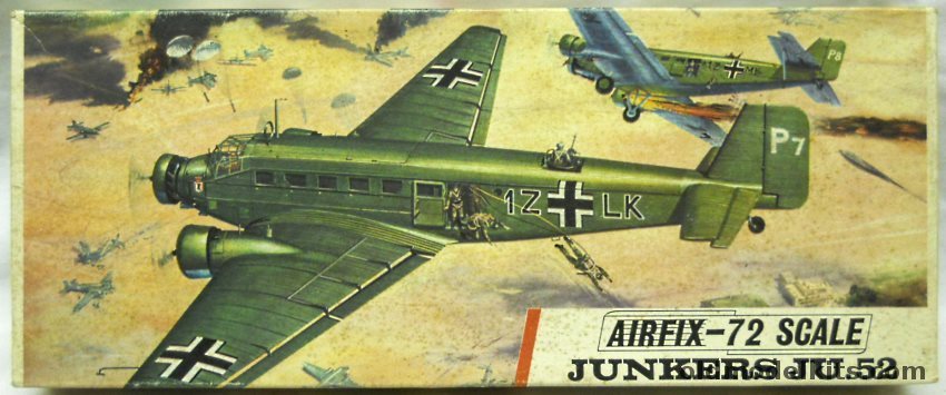 Airfix 1/72 Junkers Ju-52 /3m - Wheels or Floats / Luftwaffe (3 versions) / German Civil / Swiss Air Force, 588 plastic model kit